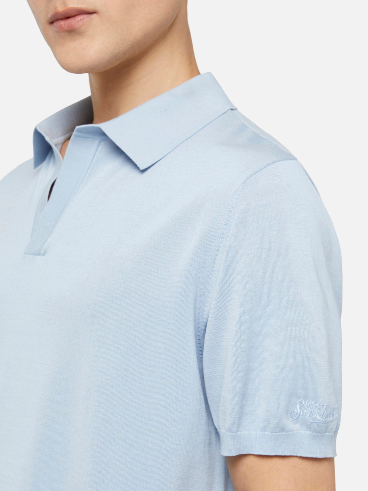 Polo in maglia Sloan azzurra product image 4