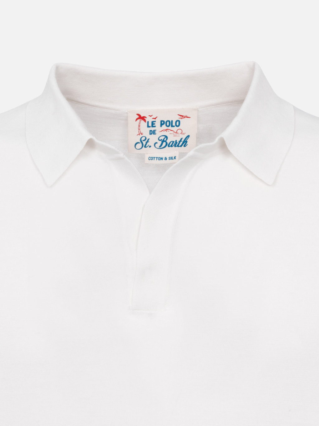 Polo in maglia Sloan bianca product image 6