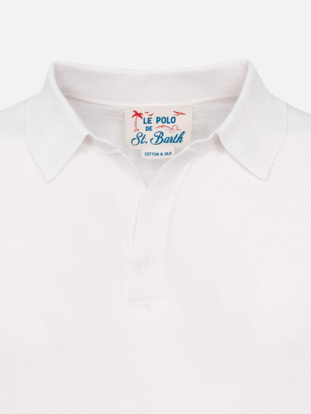 Polo in maglia Sloan bianca product image 6