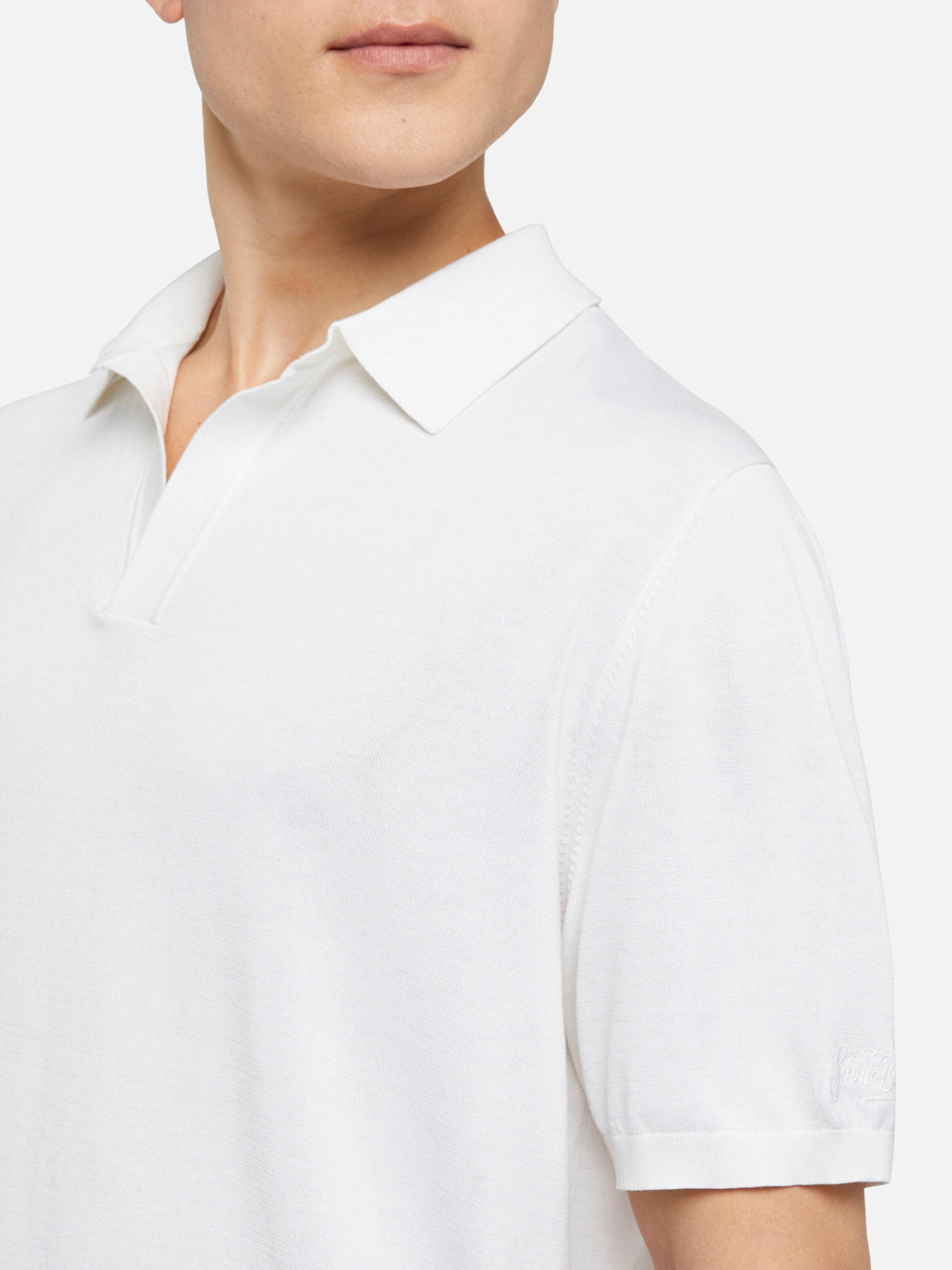 Polo in maglia Sloan bianca product image 2