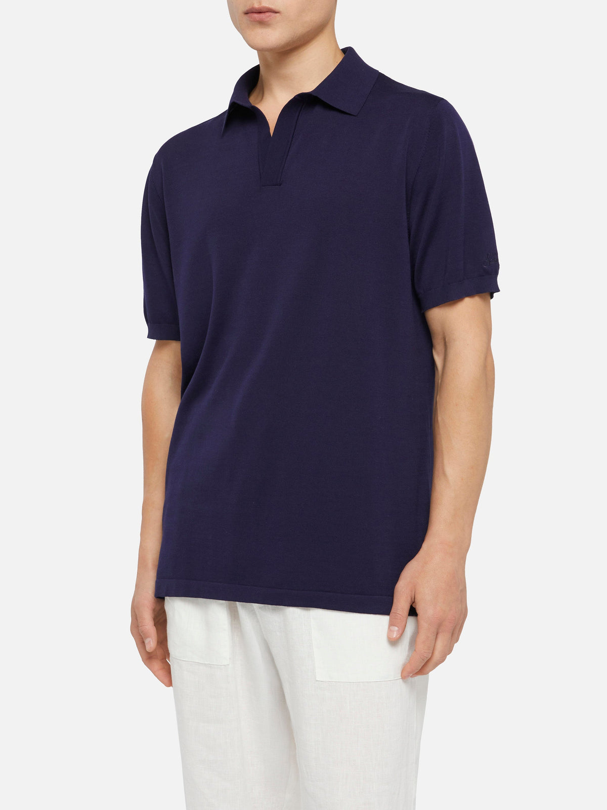 Polo in maglia Sloan blu navy product image 1