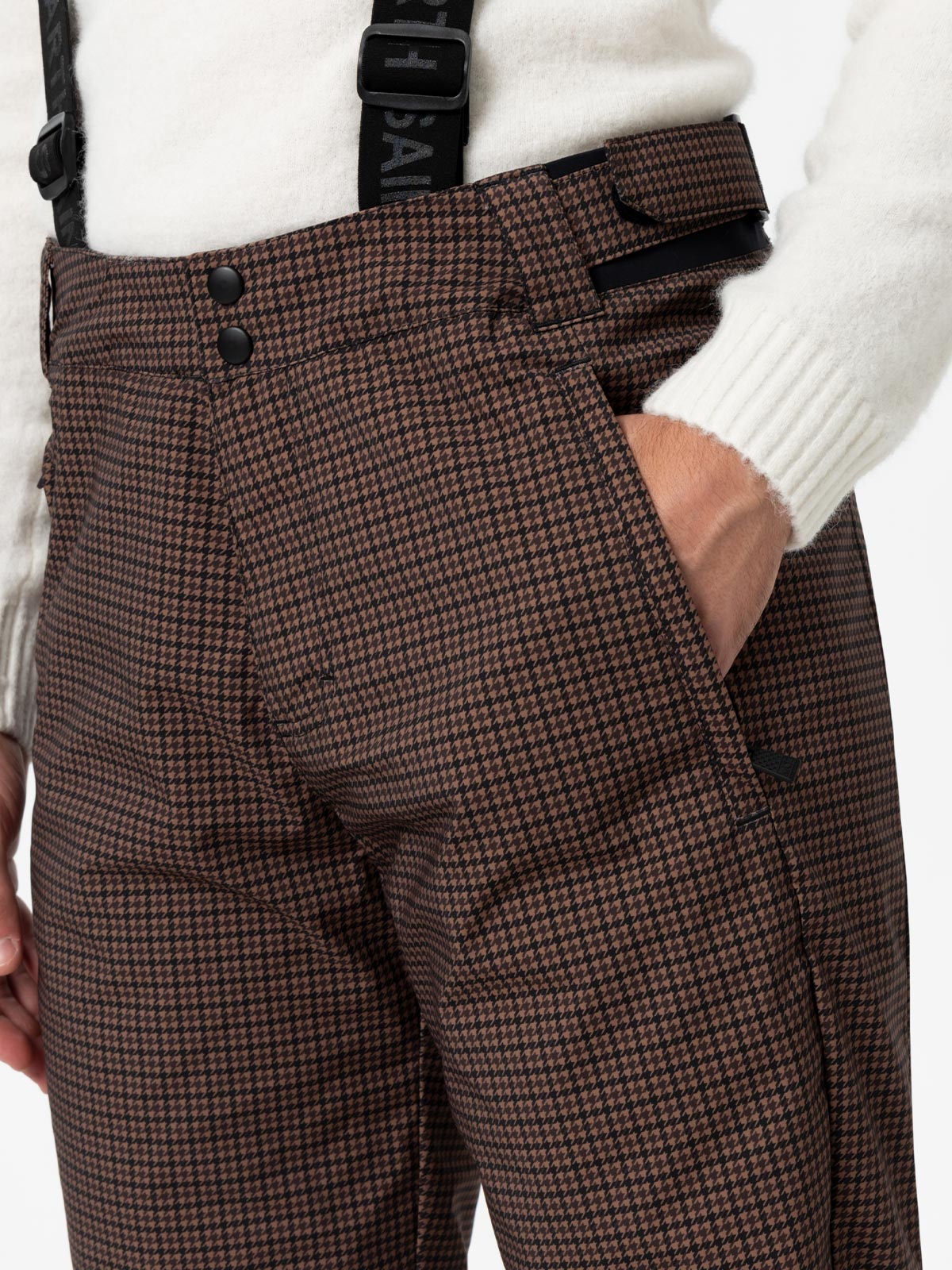 Pantaloni da sci Snowbird con motivo pied de poule