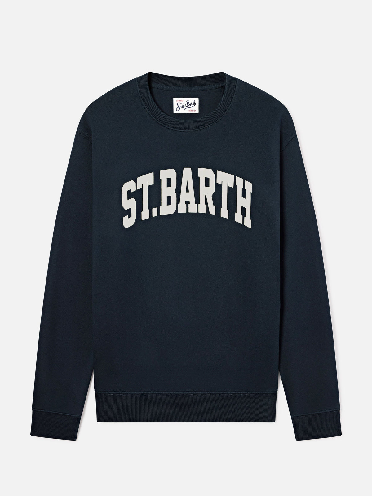 Felpa Soho blu navy in cotone con stampa St. Barth product image 1