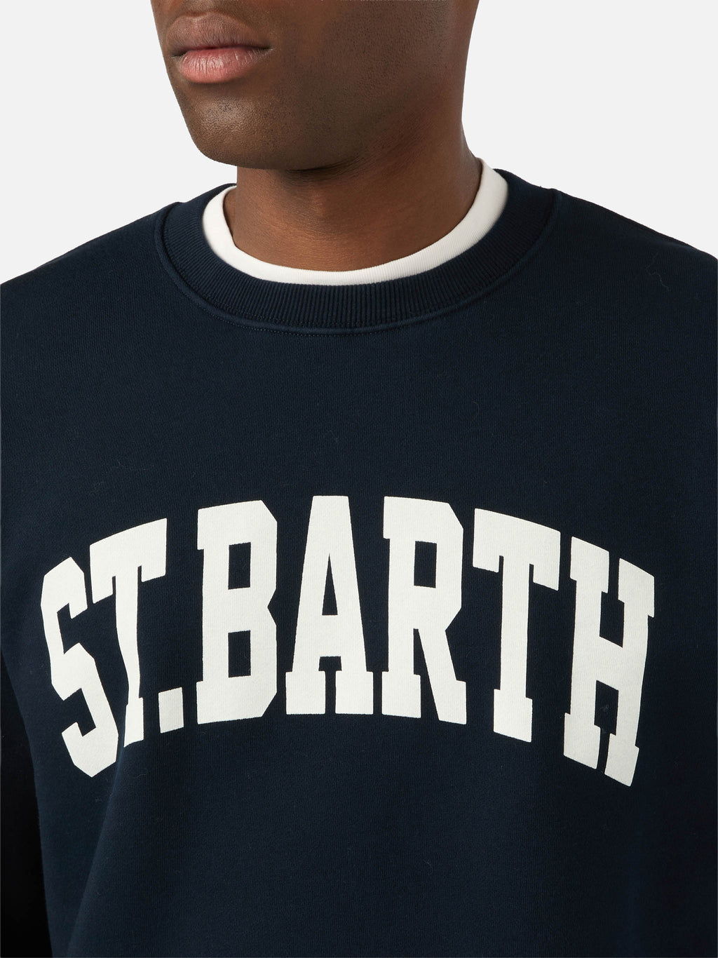 Felpa Soho blu navy in cotone con stampa St. Barth product image 3