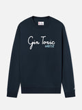 Felpa Soho blu navy in cotone con ricamo Gin Tonic Habitué product image 1