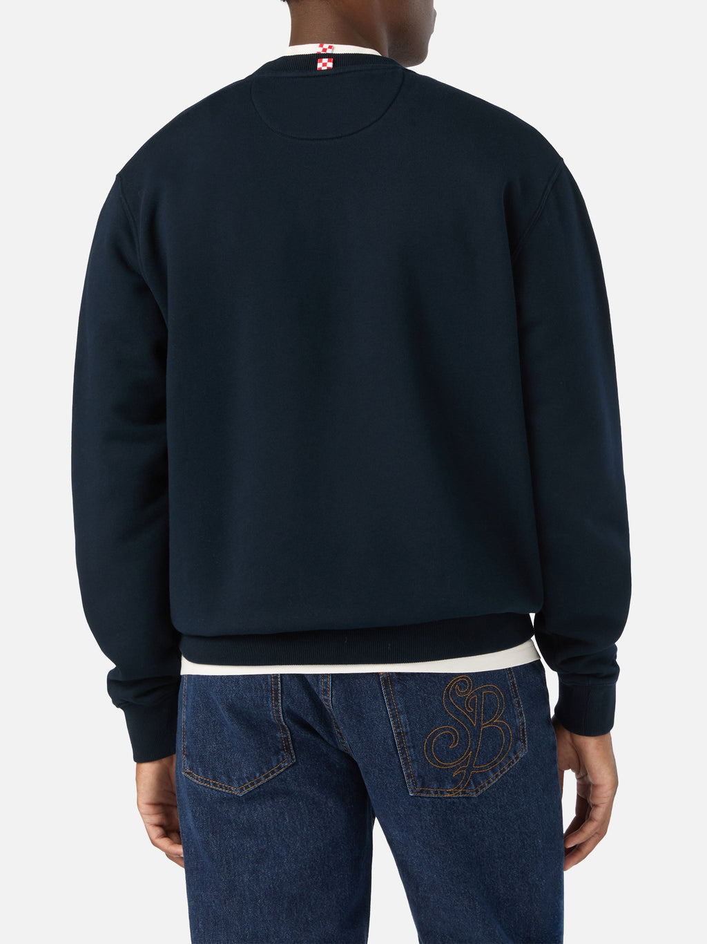 Felpa Soho blu navy in cotone con ricamo Gin Tonic Habitué product image 4