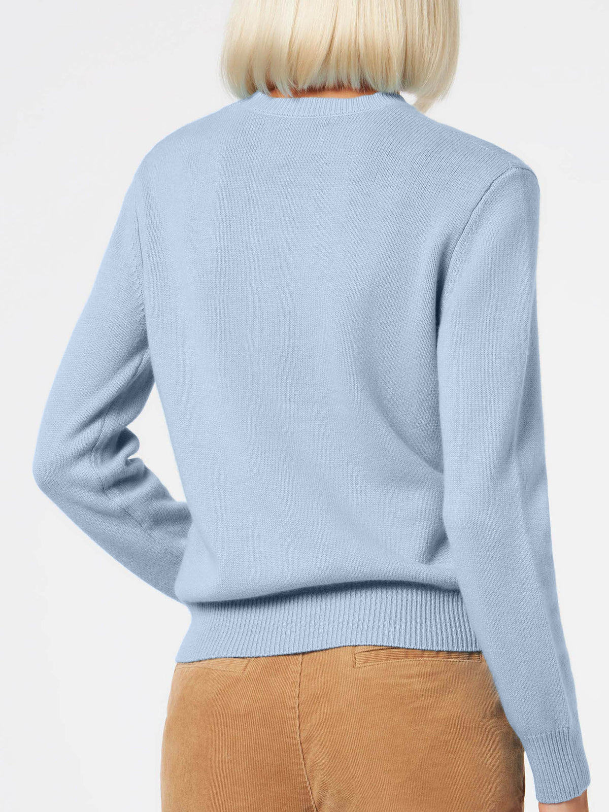 Maglione Sorbonne azzurro in cashmere