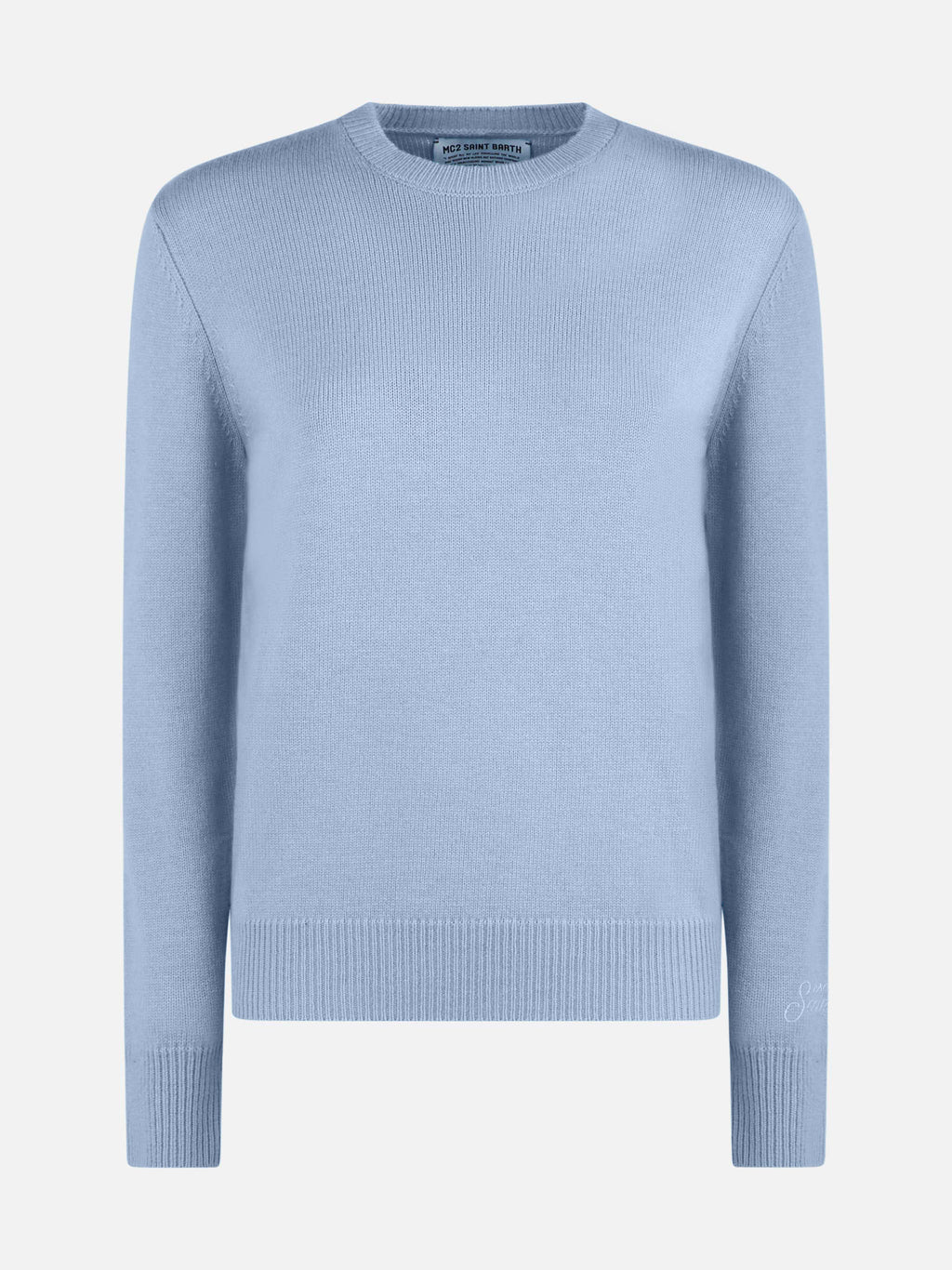Maglione Sorbonne azzurro in cashmere