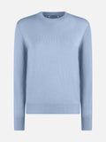 Maglione Sorbonne azzurro in cashmere