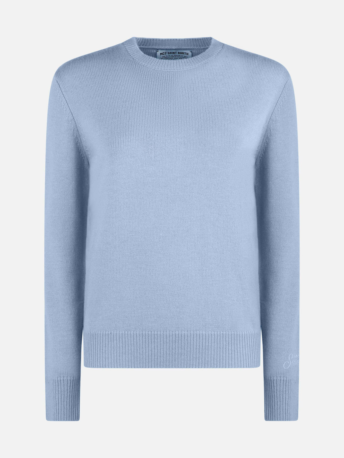 Maglione Sorbonne azzurro in cashmere
