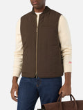 Gilet Spencer verde militare reversibile in misto lana