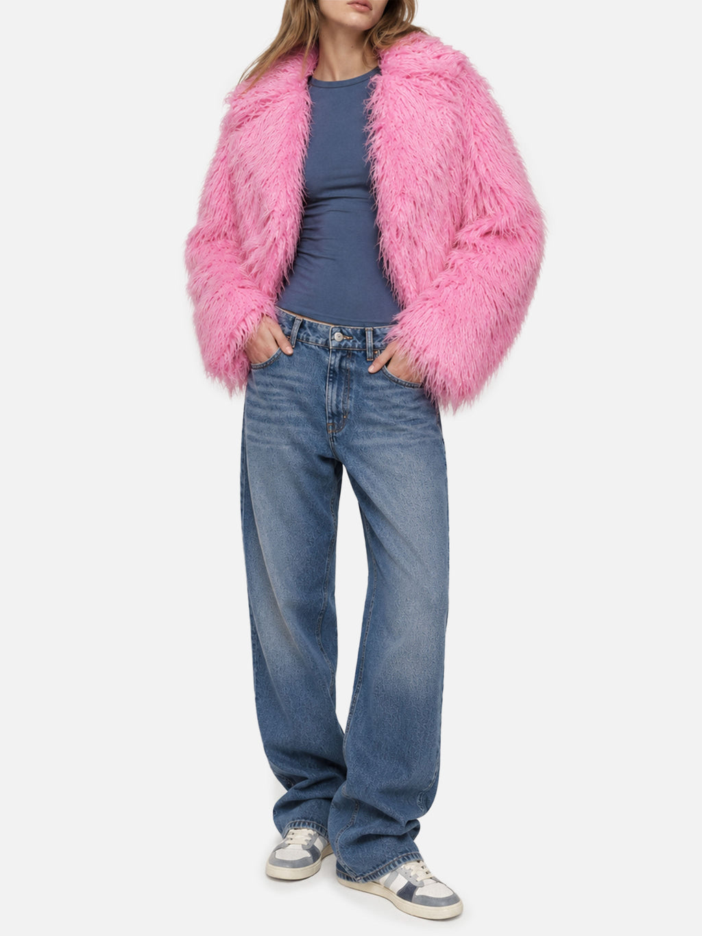 Giacca corta rosa pelosa Sully product image 3