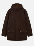 Parka Sven marrone scuro cerato con fodera tartan product image 1