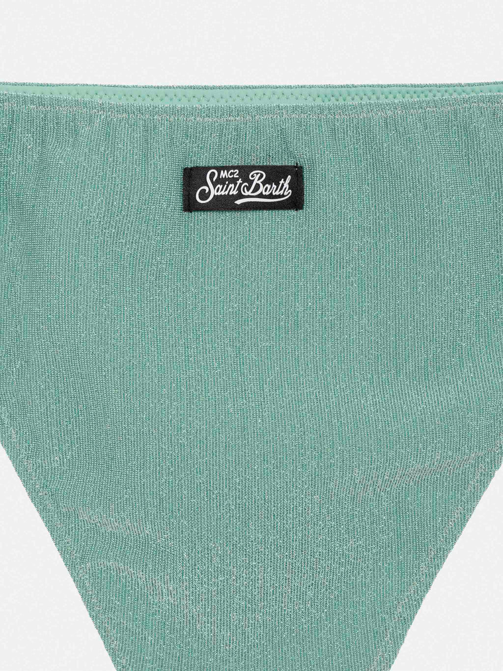 Bikini bralette Tilly verde acqua in lurex