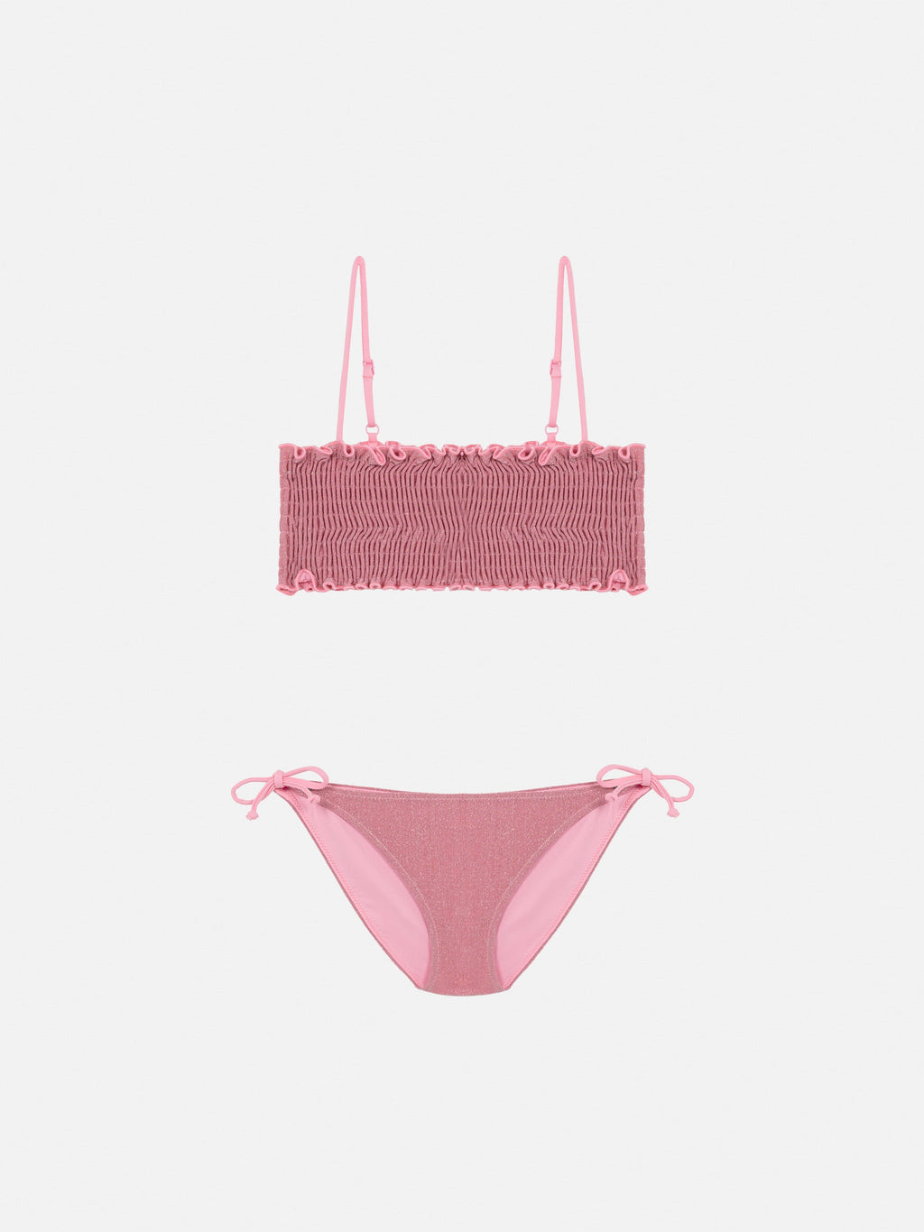 Bikini bralette Tilly rosa in lurex