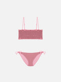 Bikini bralette Tilly rosa in lurex