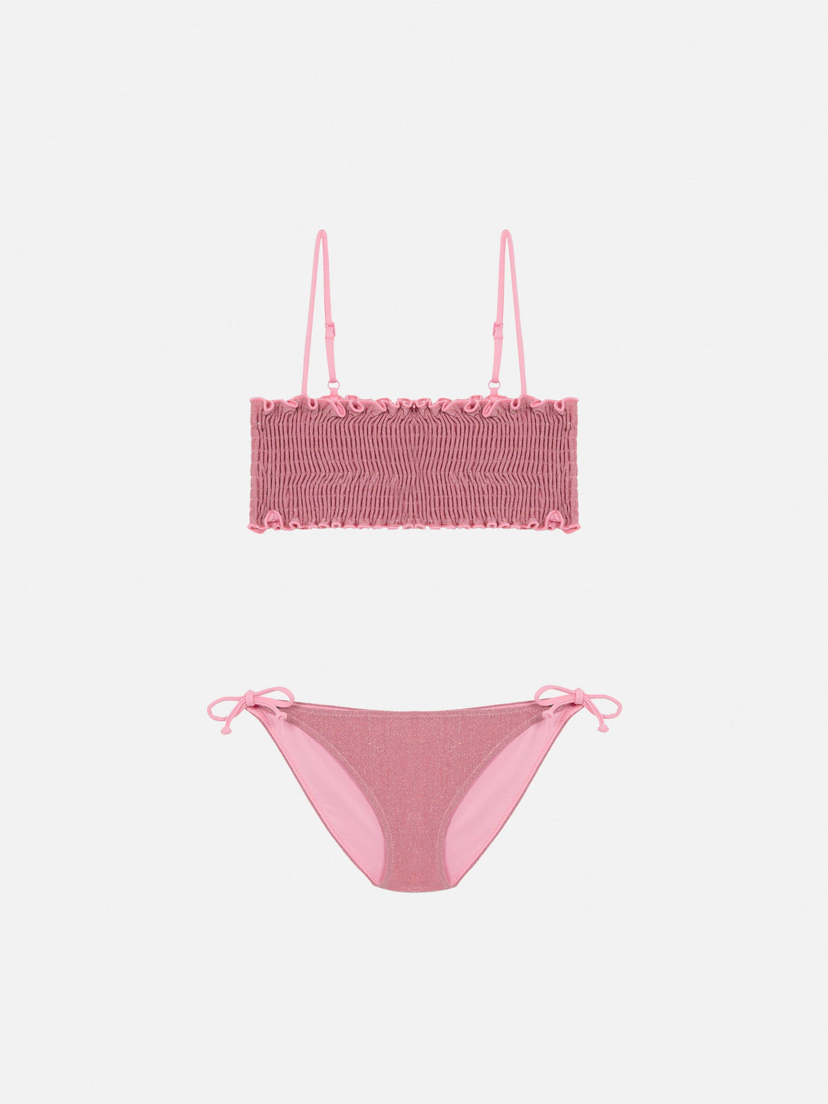 Bikini bralette Tilly rosa in lurex