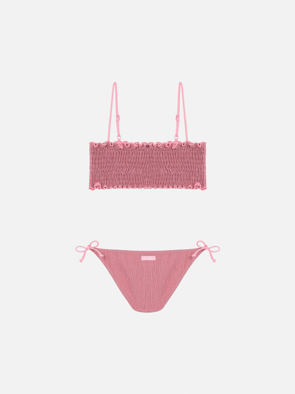 Bikini bralette Tilly rosa in lurex