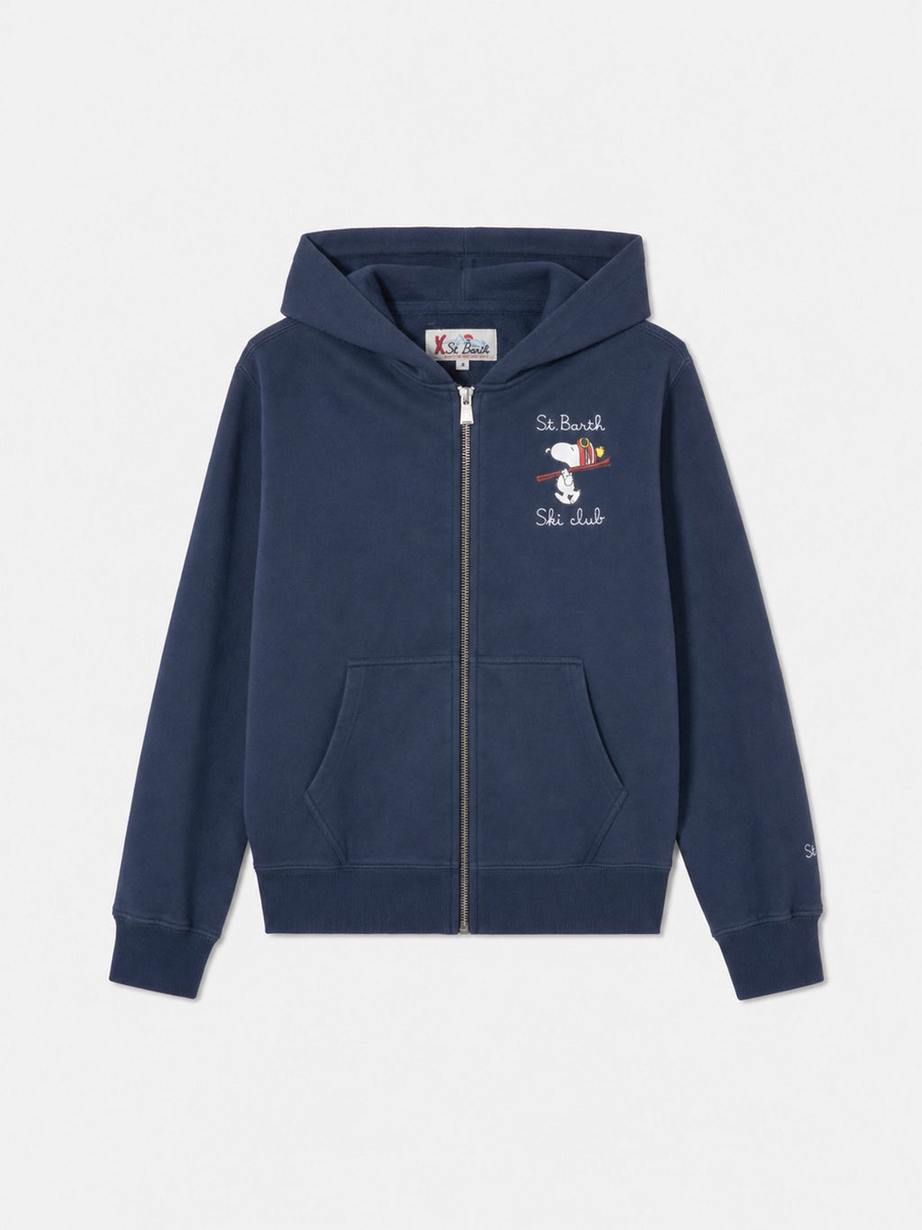 Felpa con cappuccio Toronto blu navy con ricamo Snoopy Ski Club | Special Edition