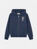 Felpa con cappuccio Toronto blu navy con ricamo Snoopy Ski Club | Special Edition