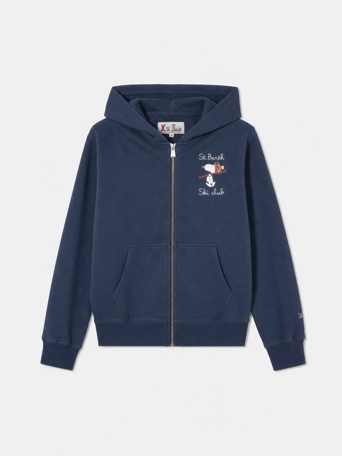Felpa con cappuccio Toronto blu navy con ricamo Snoopy Ski Club | Special Edition