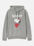 Felpa con cappuccio Tribeca grigia in cotone stampa Snoopy product image 1