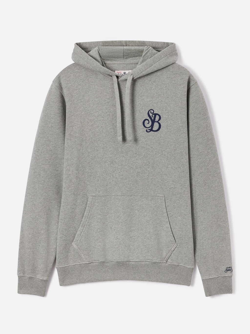Felpa con cappuccio Tribeca grigia in cotone monogramma SB product image 1