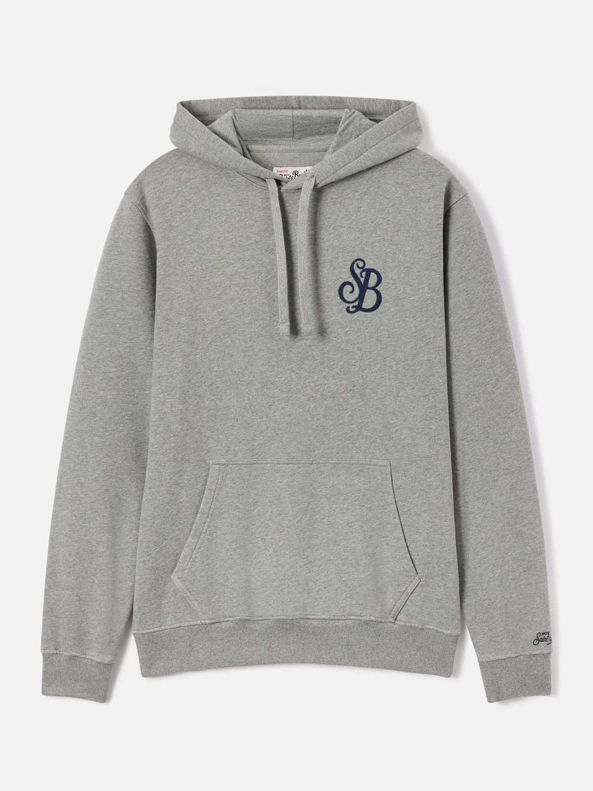 Felpa con cappuccio Tribeca grigia in cotone monogramma SB product image 1