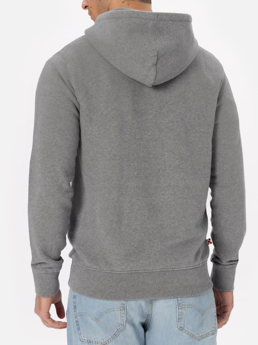 Felpa con cappuccio Tribeca grigio melange ricamo logo product image 4