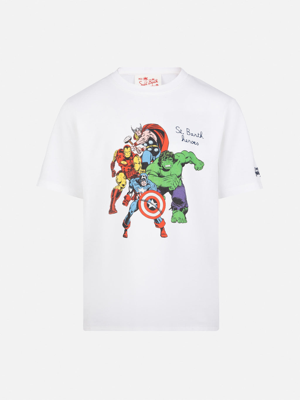 T-shirt bianca con stampa supereroi Marvel | Special Edition product image 1