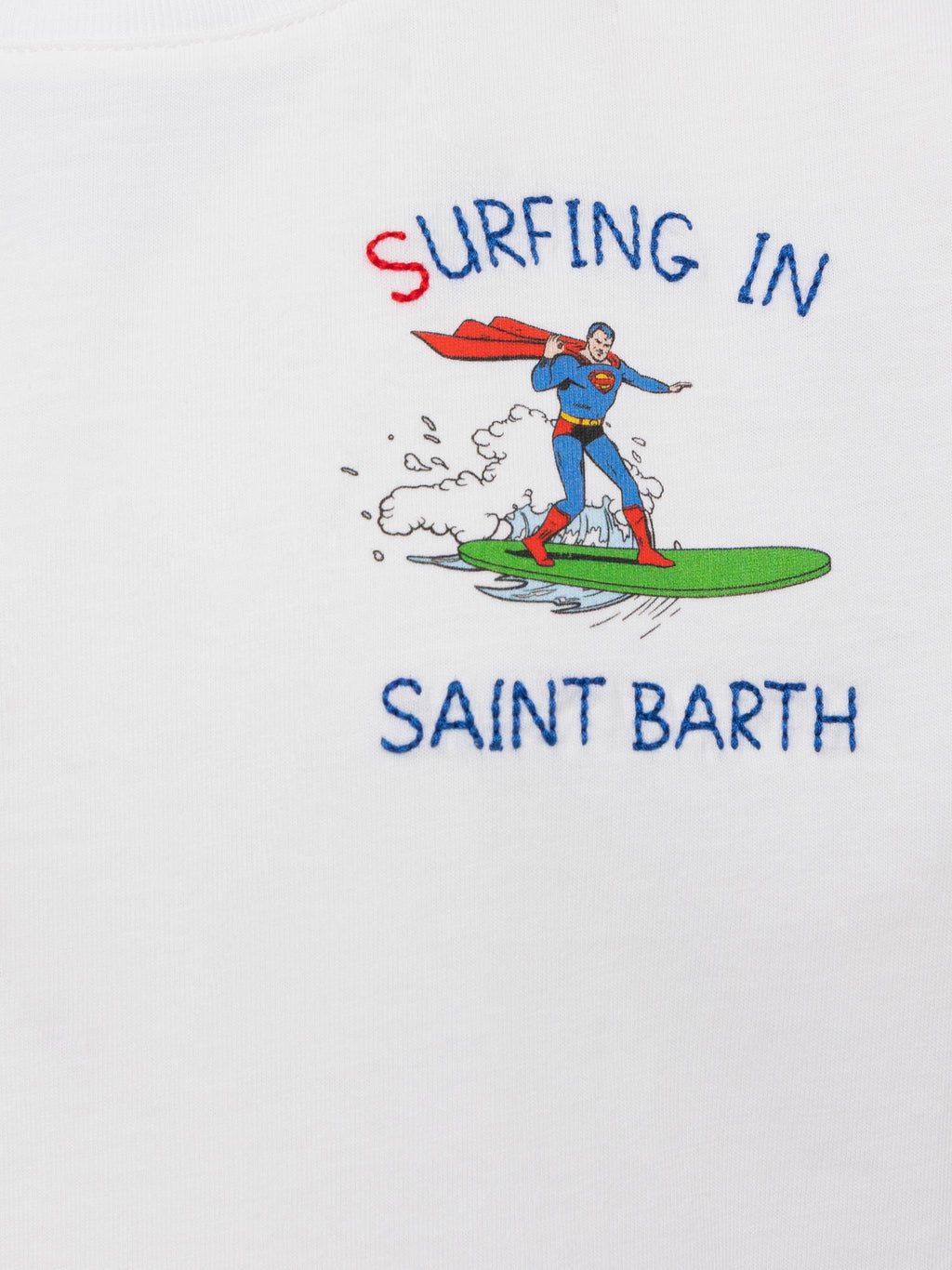 T-shirt bianca con stampa Superman surfista | Special product image 2