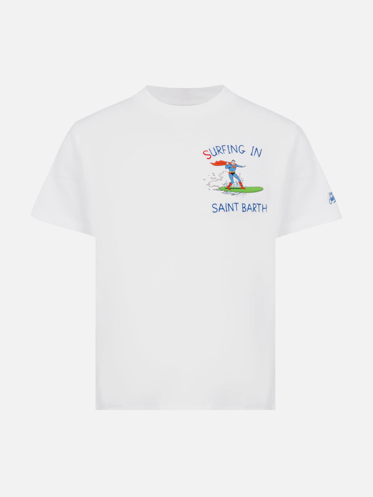 T-shirt bianca con stampa Superman surfista | Special product image 1