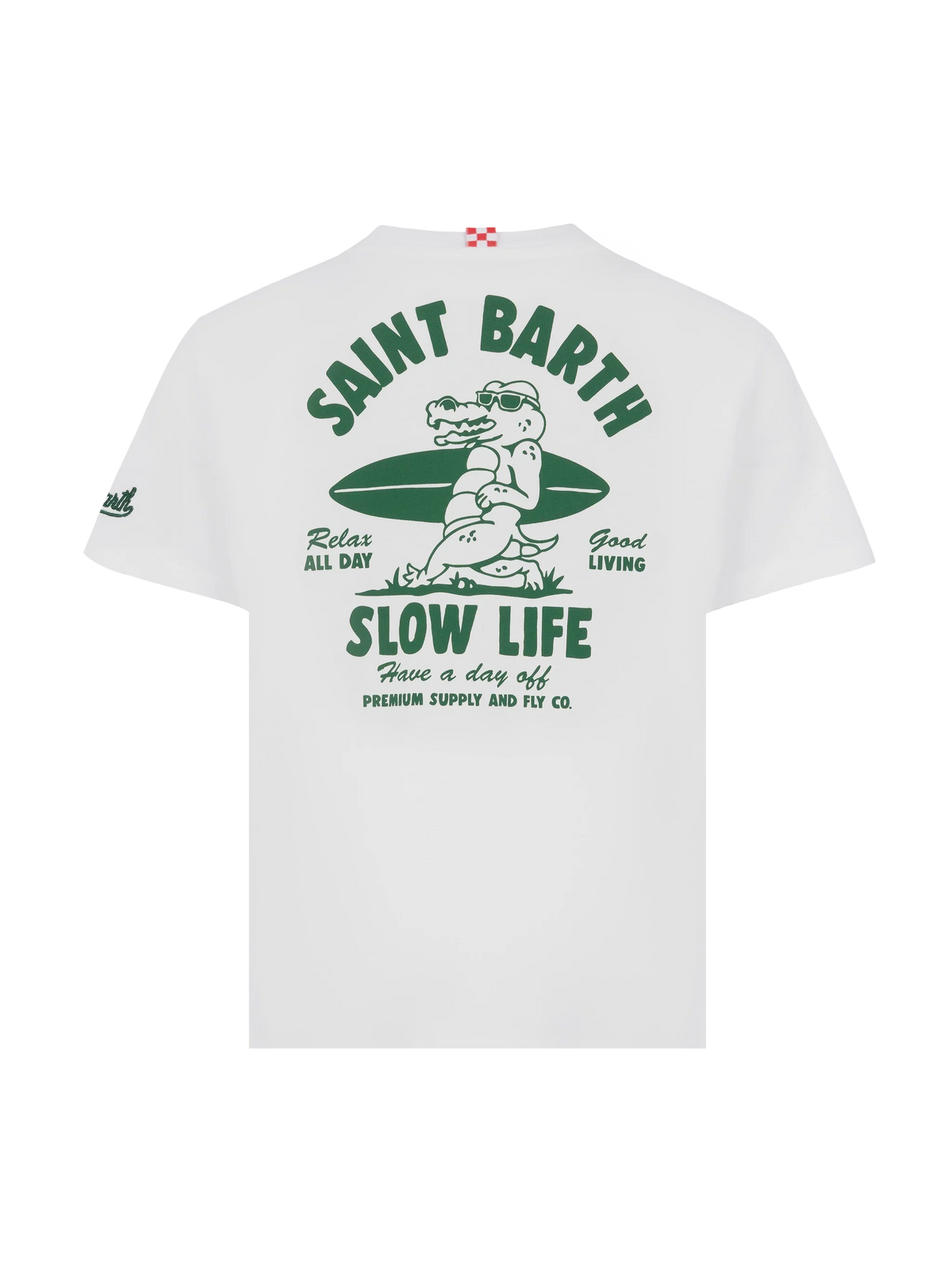 T-shirt bianca con stampa St. Barth slow life product image 2