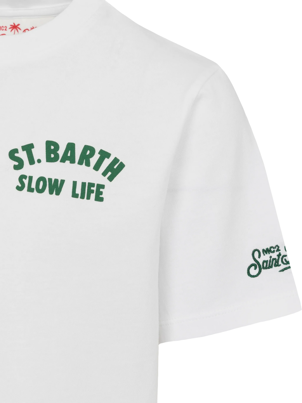 T-shirt bianca con stampa St. Barth slow life product image 3