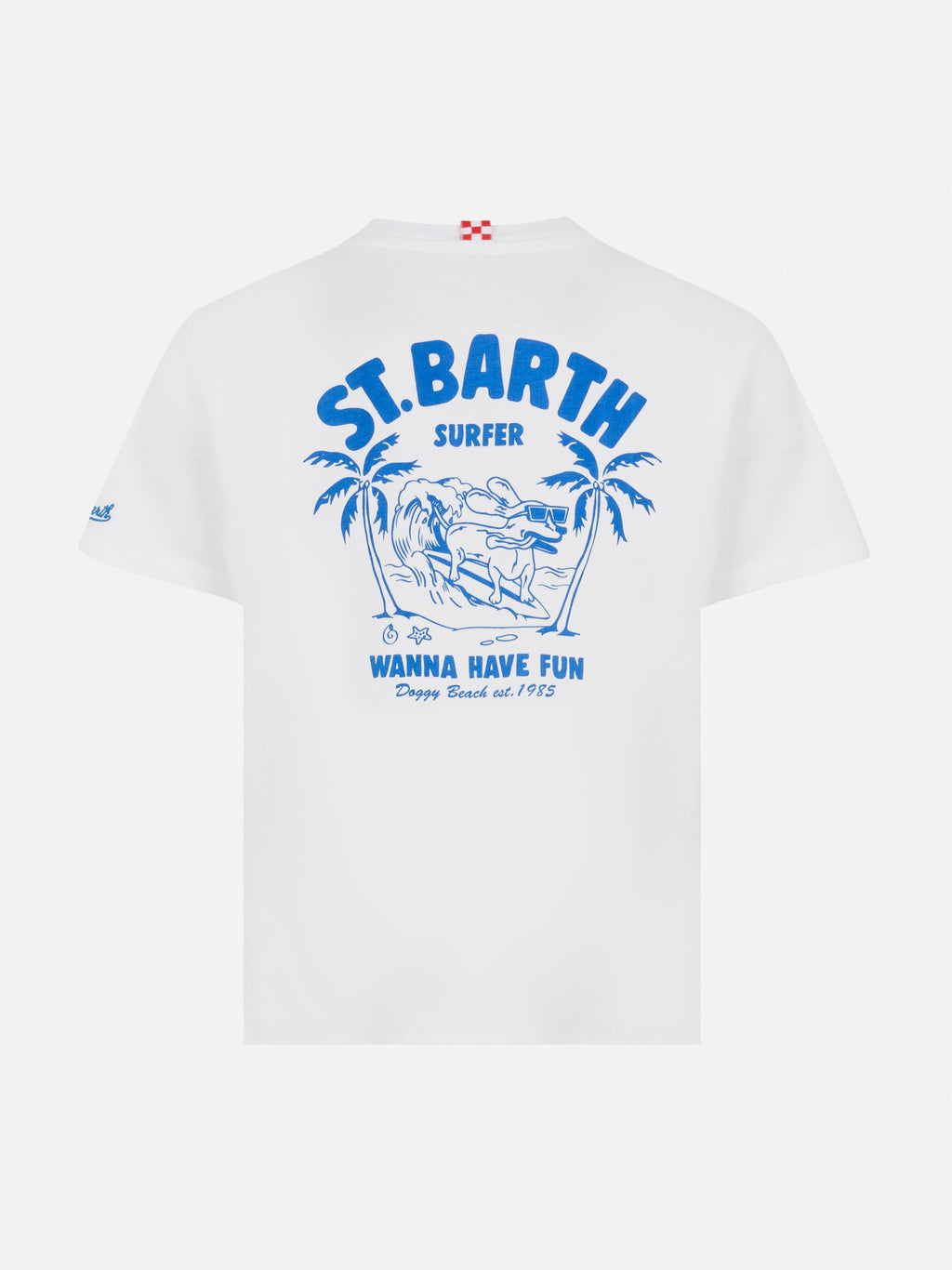 T-shirt bianca con stampa surfista St. Barth product image 1