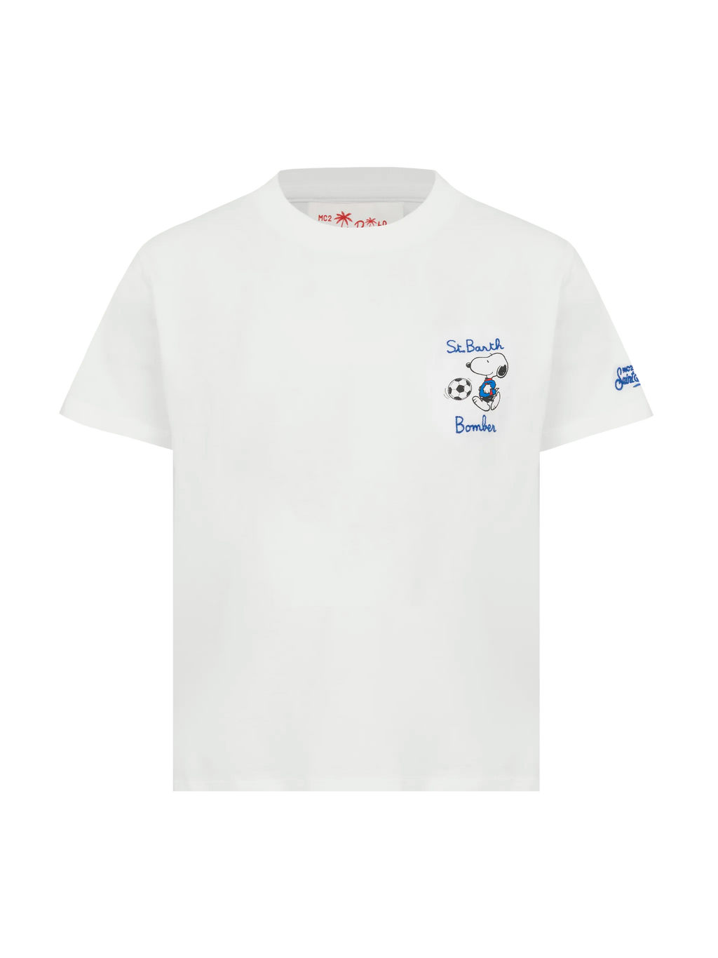 T-shirt bianca con stampa Snoopy calciatore | Special product image 1