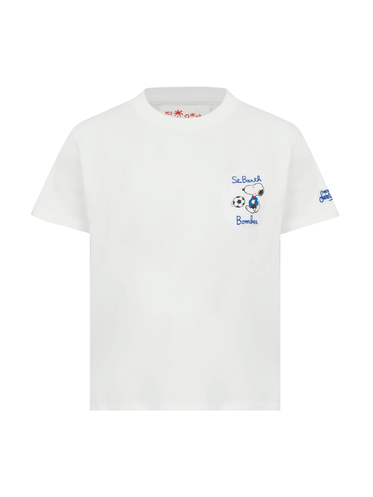 T-shirt bianca con stampa Snoopy calciatore | Special product image 1