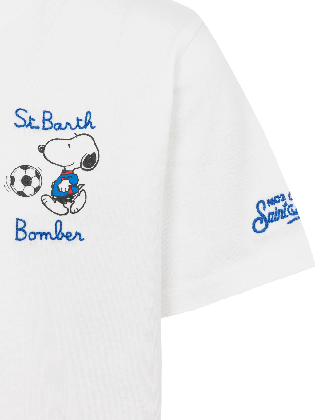 T-shirt bianca con stampa Snoopy calciatore | Special product image 3