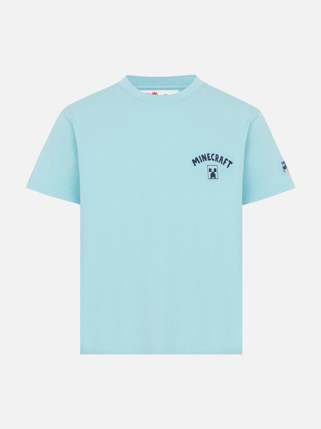 T-shirt verde acqua con stampa Minecraft in St. Barth product image 1