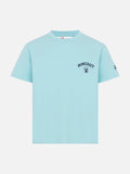 T-shirt verde acqua con stampa Minecraft in St. Barth product image 1