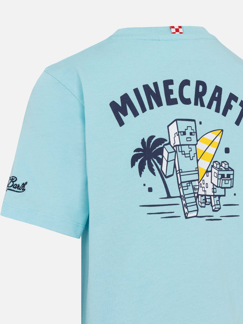 T-shirt verde acqua con stampa Minecraft in St. Barth product image 3
