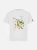 T-shirt bianca con stampa tartarughe padre e figlio product image 1