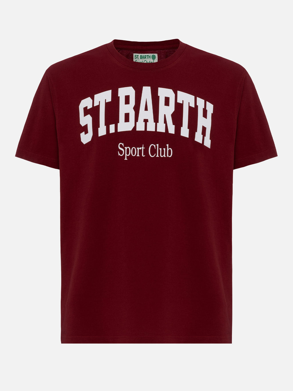 T-shirt bordeaux con stampa St. Barth Sport Club product image 1