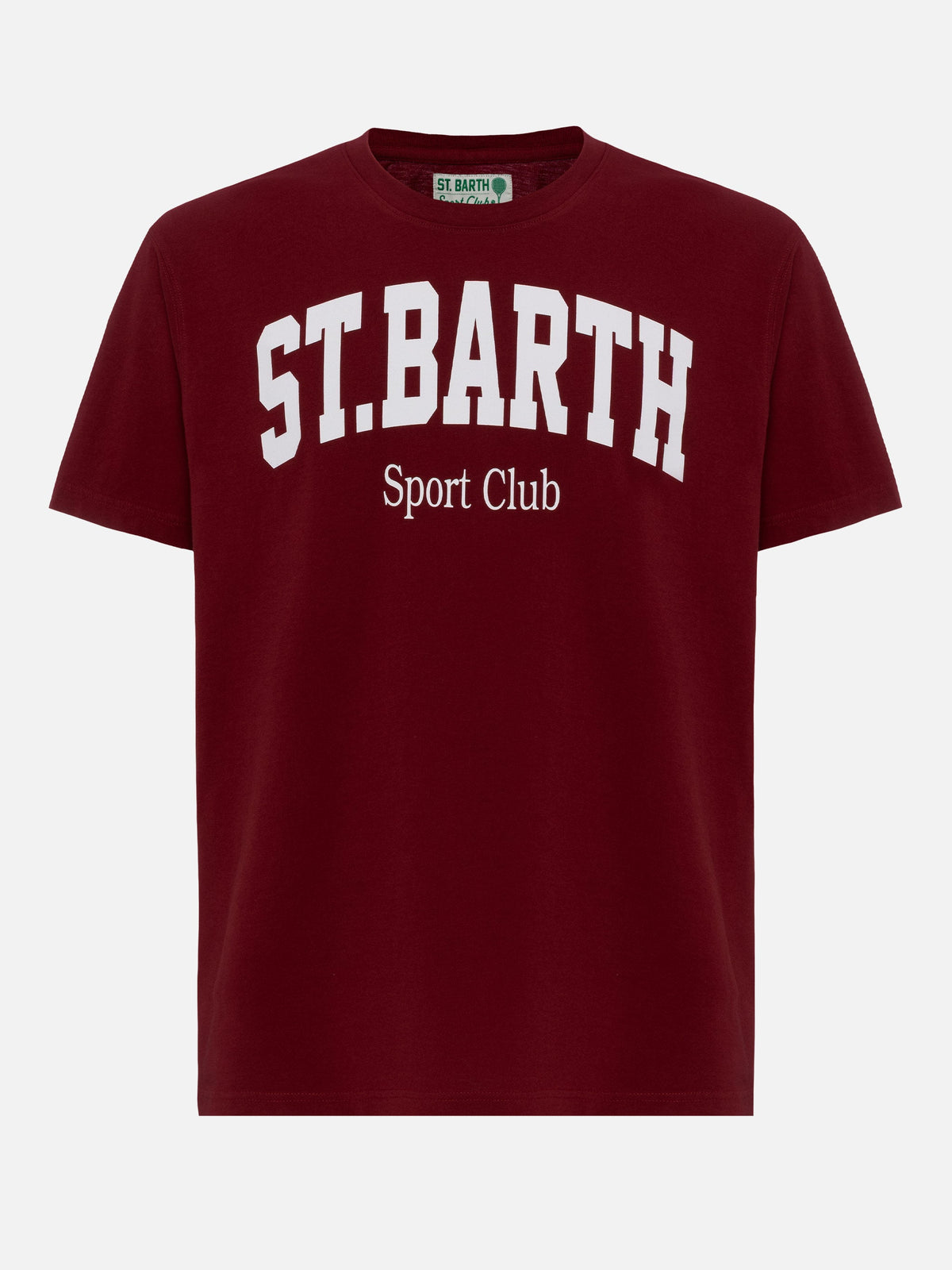 T-shirt bordeaux con stampa St. Barth Sport Club product image 1