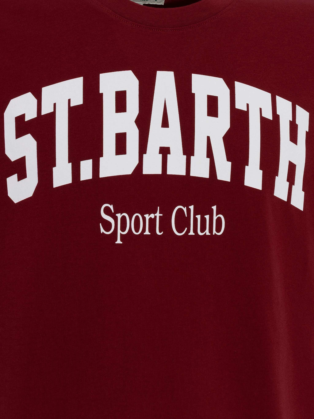 T-shirt bordeaux con stampa St. Barth Sport Club product image 5