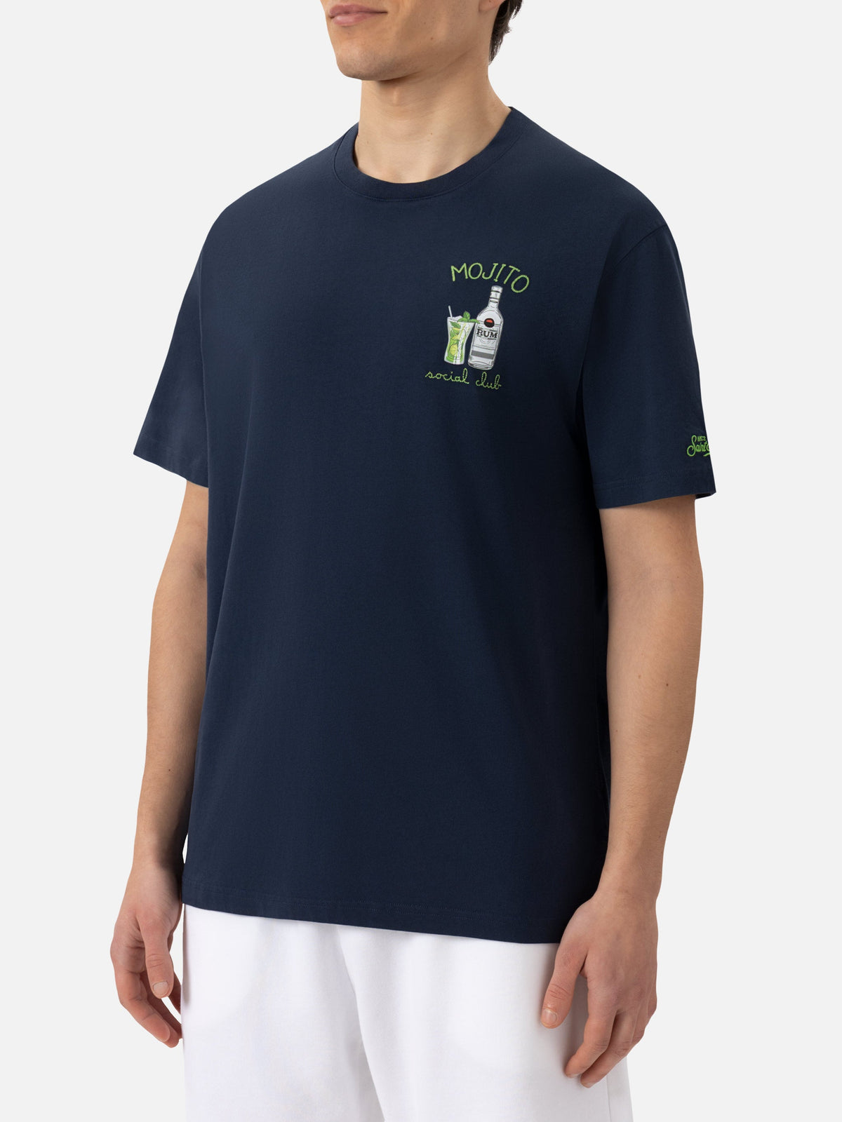 T-shirt blu navy con ricamo Mojito Social Club product image 3
