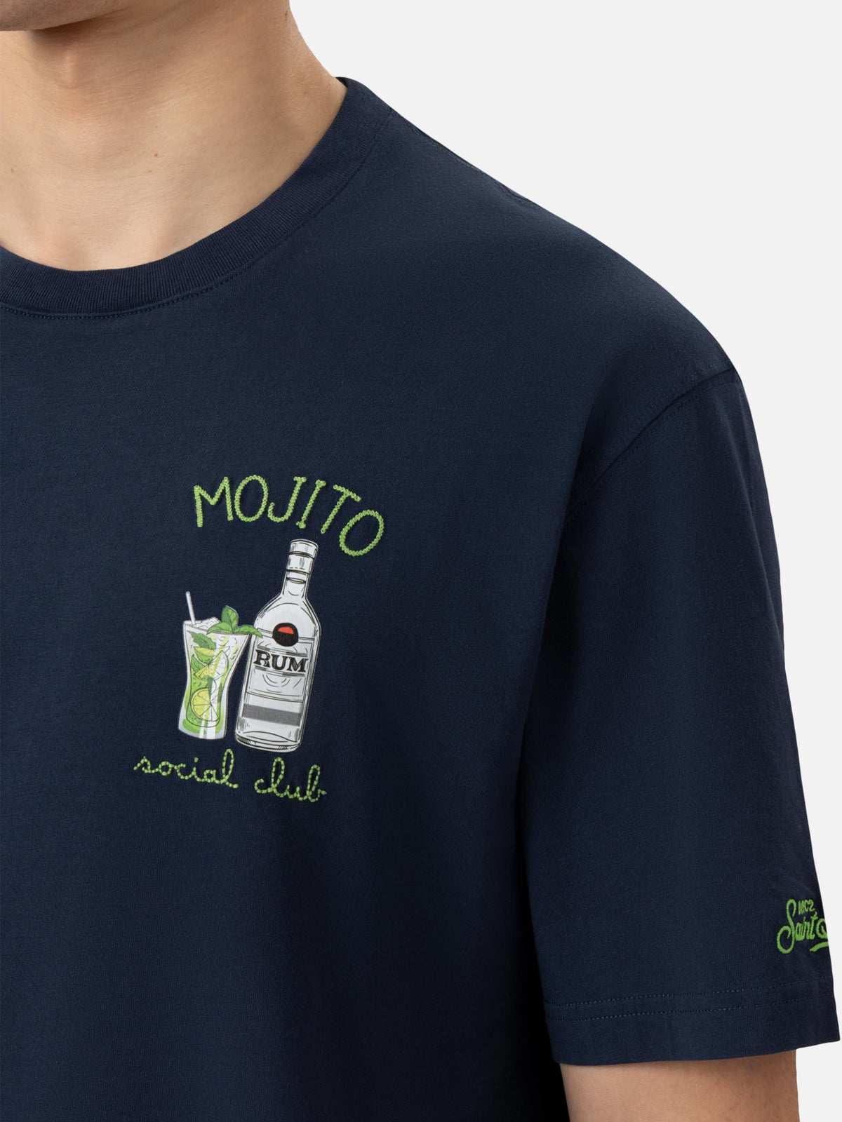 T-shirt blu navy con ricamo Mojito Social Club product image 2