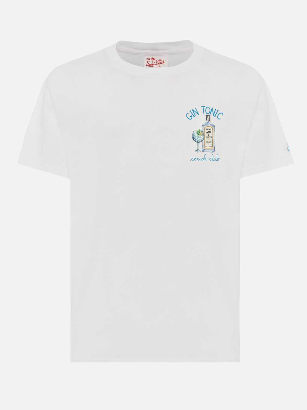 T-shirt bianca con ricamo Gin Tonic Social Club product image 5