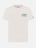 T-shirt bianco panna con stampa Burger in Paradise product image 1