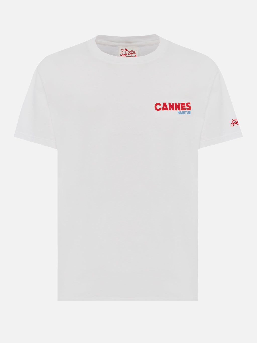 T-shirt bianca con stampa cartolina Cannes product image 5